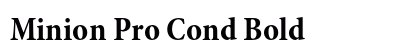 Minion Pro Cond Bold preview Minion Pro Cond Bold preview