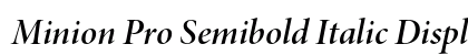 Minion Pro Semibold Italic Display font free download