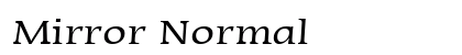 Mirror Normal font free download