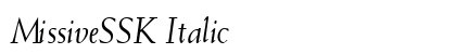 MissiveSSK Italic font free download