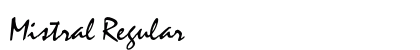 Mistral Regular Font Preview