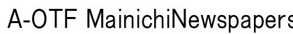 A-OTF MainichiNewspapersG Pro L font free download