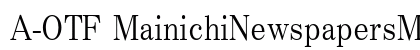 A-OTF MainichiNewspapersM Pro L font free download