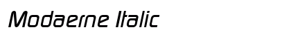 Modaerne Italic font free download