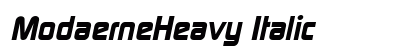 ModaerneHeavy Italic font free download
