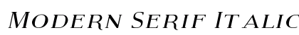 Modern Serif Italic Preview