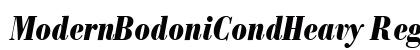 ModernBodoniCondHeavy RegularItalic font free download
