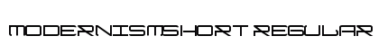 ModernismShort Regular preview