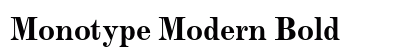 Monotype Modern Bold Preview