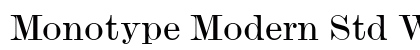 Monotype Modern Std Wide font free download