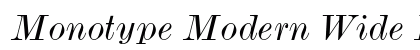 Monotype Modern Wide Italic font free download