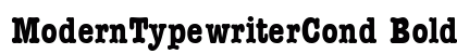 ModernTypewriterCond Bold font free download