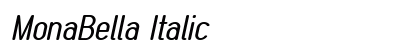 MonaBella Italic Font Preview