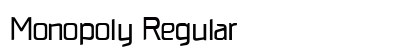 Monopoly Regular font free download