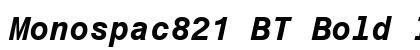 Monospac821 BT Bold Italic font free download