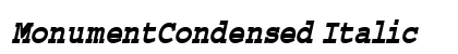 MonumentCondensed Italic Preview