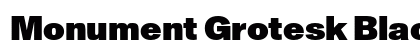Monument Grotesk Black Regular Font Preview