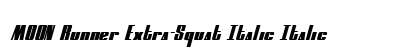 MOON Runner Extra-Squat Italic Italic font free download