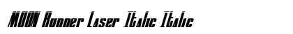 MOON Runner Laser Italic Italic Font Preview