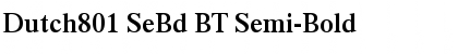 Dutch801 SeBd BT Semi-Bold Font