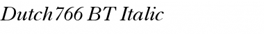 Dutch766 BT Italic Font