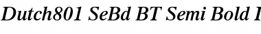 Dutch801 SeBd BT Semi-Bold Italic