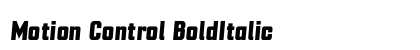 Motion Control BoldItalic font free download