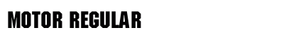 Motor Regular Font Preview