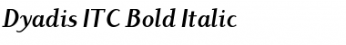 Dyadis ITC Bold Italic