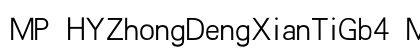 MP HYZhongDengXianTiGb4 Medium font free download