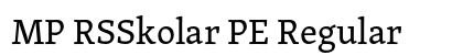 MP RSSkolar PE Regular Font Preview
