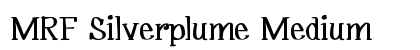MRF Silverplume Medium Font Preview