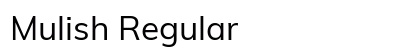 Mulish Regular font free download