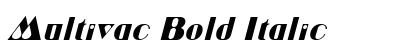 Multivac Bold Italic Preview