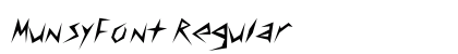 MunsyFont Regular Font Preview