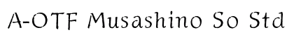 A-OTF Musashino So Std Regular Font Preview