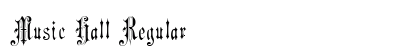 Music Hall Regular Font Preview