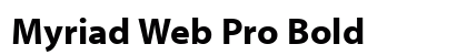 Myriad Web Pro Bold Preview