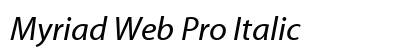 Myriad Web Pro Italic font free download