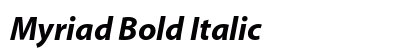 Myriad Bold Italic font free download