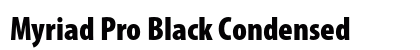 Myriad Pro Black Condensed font free download