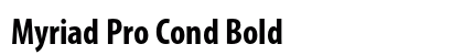 Myriad Pro Cond Bold Preview