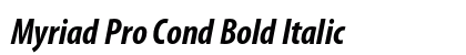 Myriad Pro Cond Bold Italic Preview
