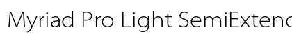 Myriad Pro Light SemiExtended Preview