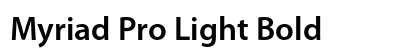 Myriad Pro Light Bold font free download