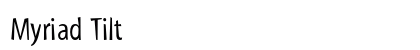 Myriad Tilt font free download