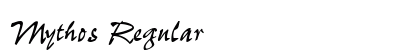 Mythos Regular Font Preview