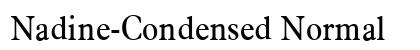 Nadine-Condensed Normal font free download