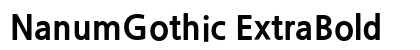 NanumGothic ExtraBold font free download