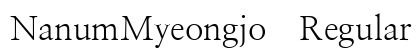 NanumMyeongjo Regular font free download